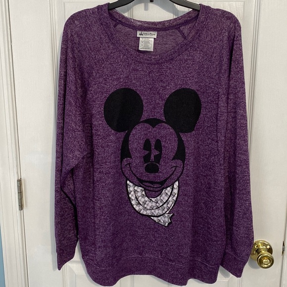 Disney Sweaters - Disney Mickey Mouse Purple Knit Sweater 1X